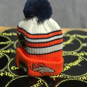 Custom Swarovski Crystal Denver Broncos Beanie
